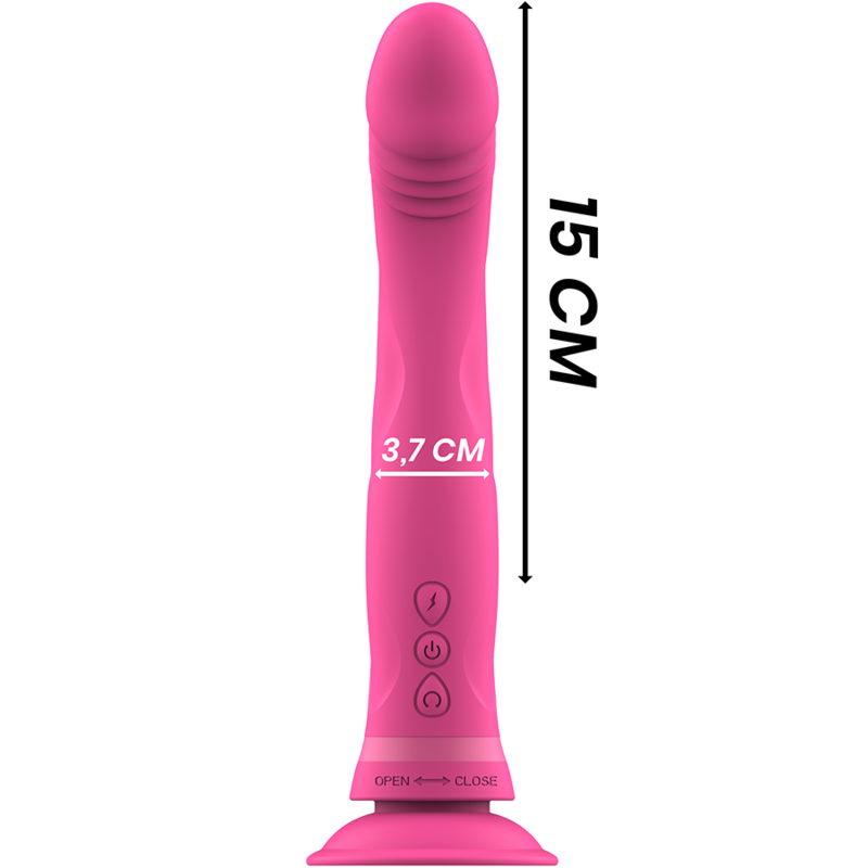 INTENSE - MICHELANGELO PINK SILICONE VIBRATOR DILDO - Image 4