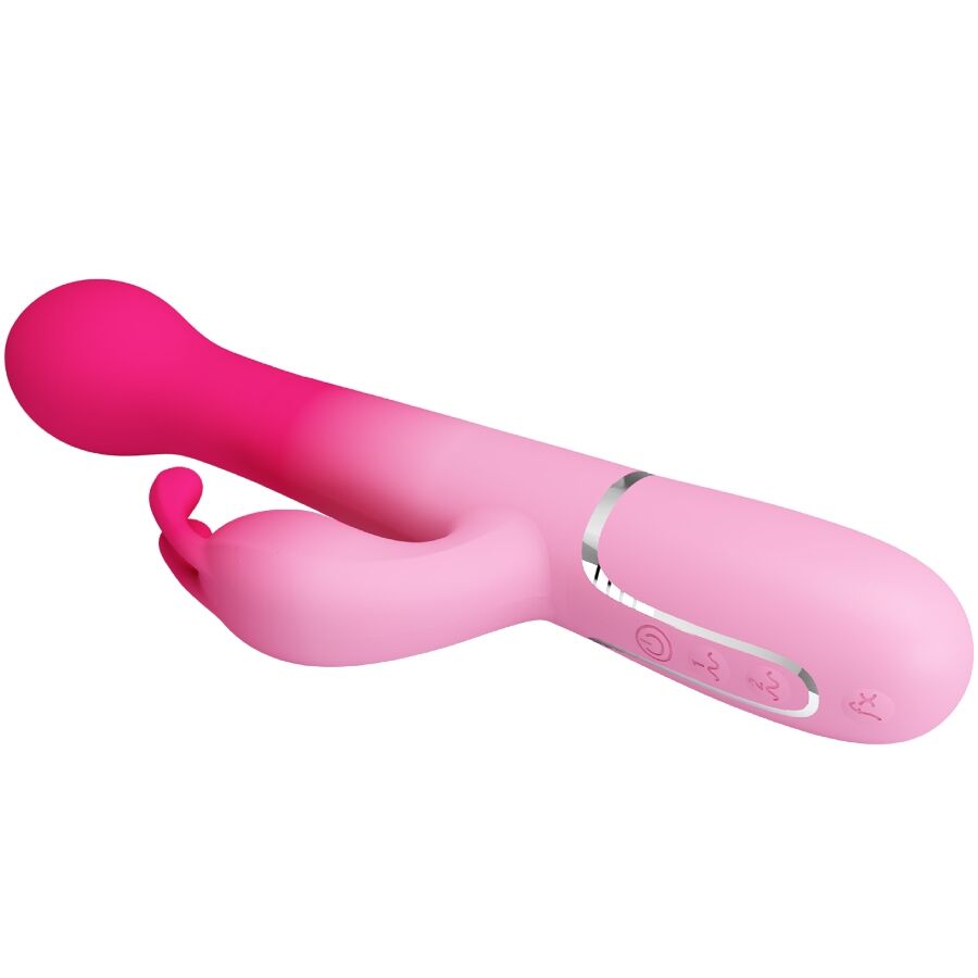 PRETTY LOVE - DEJON 3 IN 1 MULTIFUNCTION RABBIT VIBRATOR PINK - Image 4