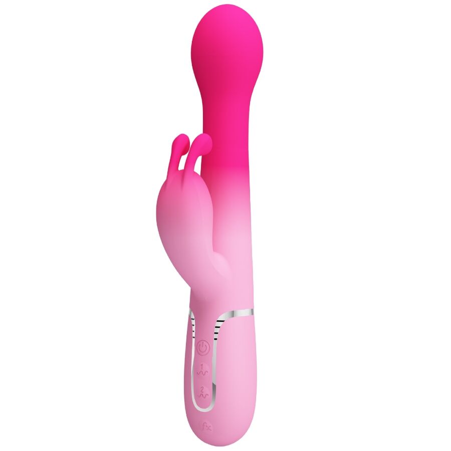 PRETTY LOVE - DEJON 3 IN 1 MULTIFUNCTION RABBIT VIBRATOR PINK - Image 2