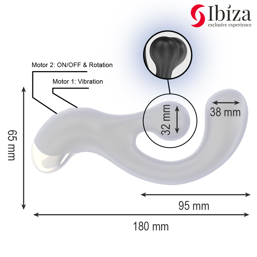 IBIZA - VIBRATING ROTATING STIMULATOR - Image 5