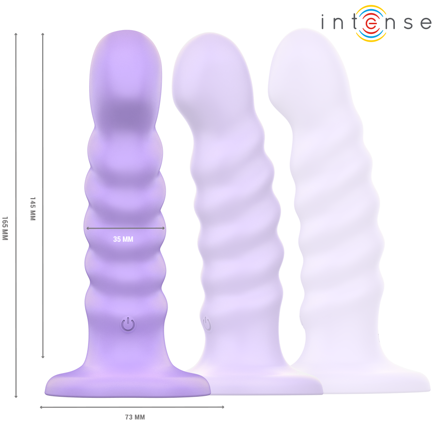 INTENSE - BRENDA VIBRATOR SIZE M SPIRAL DESIGN 10 VIBRATIONS PURPLE REMOTE CONTROL - Image 3