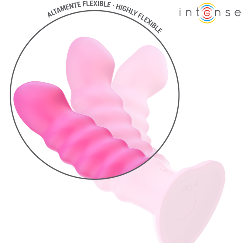 INTENSE - CINDY VIBRATOR SIZE L SPIRAL DESIGN 10 VIBRATIONS PINK REMOTE CONTROL - Image 5