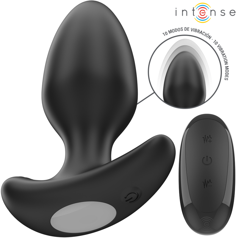 INTENSE - JOEY ANAL PLUG 10 VIBRATIONS BLACK REMOTE CONTROL - Image 2