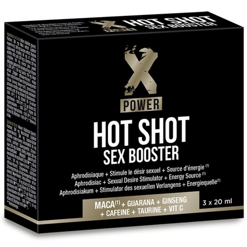 X POWER - HOT SHOT SEX BOOSTER INCREASE LIBIDO 3 X 20 ML