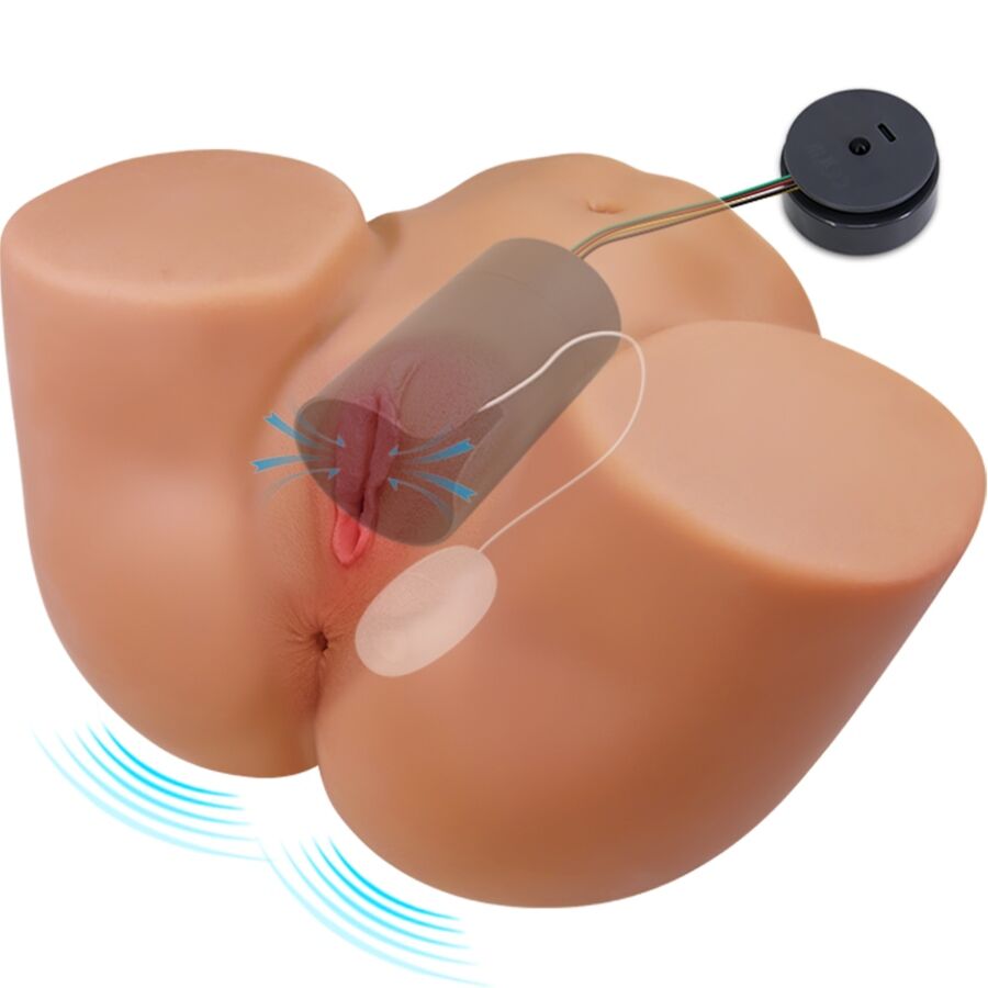 CRAZY BULL - ILANA REALISTIC FEMALE BUTT VIBRATOR AND SUCKER WITH SOUND 6.8 KG - Image 3