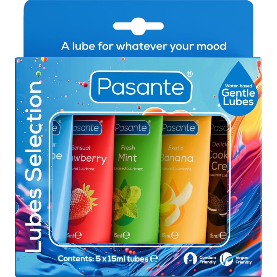 PASANTE - PACK ASSORTED FLAVOR LUBRICANTS 5 UNITS X 15 ML - Image 2