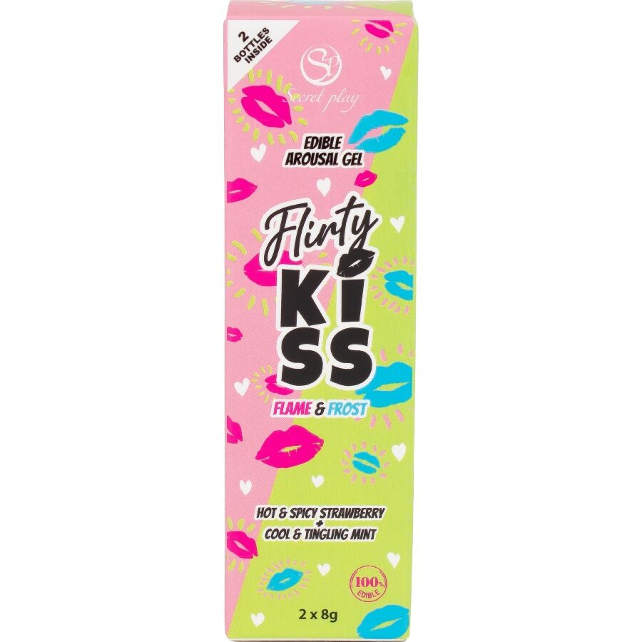 SECRETPLAY - FLIRTY KISS GELS WITH ORAL SEX EFFECTS STRAWBERRY MINT 2 x 8 GR - Image 5