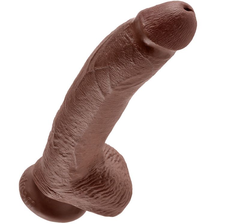 KING COCK - 9 DILDO BROWN WITH BALLS 22.9 CM - Image 4