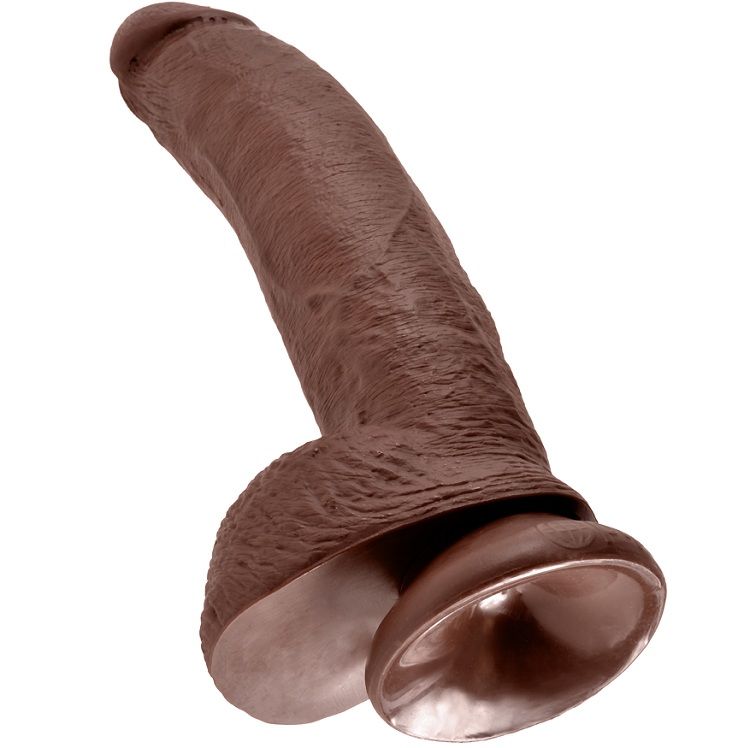 KING COCK - 9 DILDO BROWN WITH BALLS 22.9 CM - Image 5