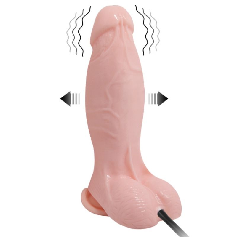 BAILE - REALISTIC VIBRATING AND INFLATABLE DILDO 18.8 CM - Image 2